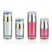 Garrafas Airless cor-de-rosa acrílicas para o cosmético